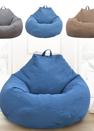 Lazy Sofas Cover Chairs Without Filler Comfortable Adults Bean Bag Chair Couch Living Room Bedroom Home Tatami Lounger Cover
