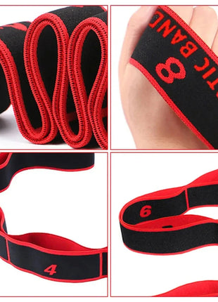 8 Section Style Dance Yoga Stretching Belt Pilates Fitness Tension Digital Elasticity Latin Elastic Stretch Resistance Band