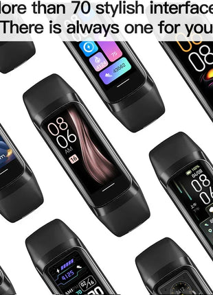 Men Women Pedometer Sport Fitness Tracker Amoled Smart Band Pro Heart Rate Blood Watch IP67 Waterproof Smart Bracelet