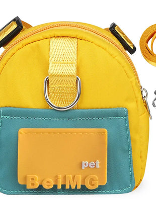 Pet Self Backpack Pet Self-backpack Cartoon Dog Chest Small Schoolbag Cat Dog Outdoor Travel Dog Backpack Pet Supplies Wholesale