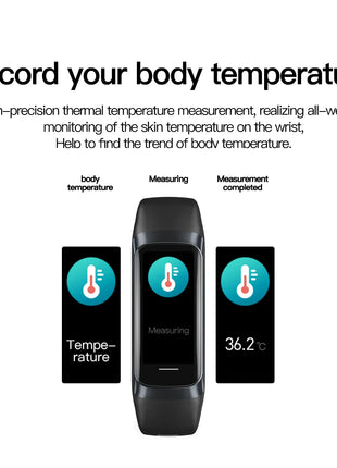 Men Women Pedometer Sport Fitness Tracker Amoled Smart Band Pro Heart Rate Blood Watch IP67 Waterproof Smart Bracelet