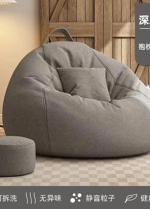 Lazy Sofa Bean Bag Living Room Tatami Lounge Chair Modern Simple Cotton Linen Sofa Bedroom Chair Giant Bean Bag