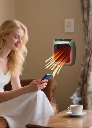 Faster Mini Heater for Home Small Bathroom Heating Fans Wall Mounted PTC Ceramic Electric Heater with Remote Control Household