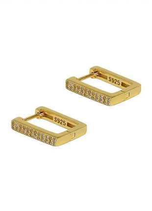 925 Sterling Silver Earrings Geometric zircon Earrings For Women Gift Earings Fashion Jewelry Gift