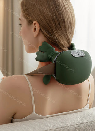 Bionic Neck Shoulder Massager Heated Back Massagers Electric Kneading Muscles Massage Pillow Neck Waist Leg Body ﻿3-Level Modes