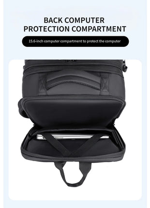 Men's Backpack for Business Trips, Large Capacity, Expandable, Multifunctional Vacuum Compression Travel Backpack for Men