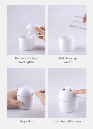 250ML Mini Aroma Oil Diffuser USB Essential Oil Atomizer Electric Air Humidifier With LED Night Lamp For Home Car