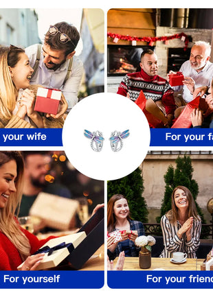 925 Sterling Silver Exquisite Dragonfly Earrings Jewelry Versatile Hoop Earrings For Women Jewelry Fine Birthday Party Gifts