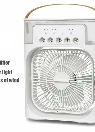 New 3 In 1 Fan AIr Conditioner Household Mini Air Cooler LED Night Light Portable Humidifier Air Adjustment Fan Office Home Fan