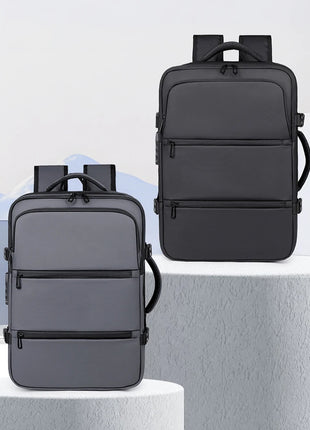 Men's Backpack for Business Trips, Large Capacity, Expandable, Multifunctional Vacuum Compression Travel Backpack for Men