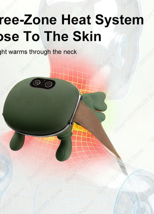 Bionic Neck Shoulder Massager Heated Back Massagers Electric Kneading Muscles Massage Pillow Neck Waist Leg Body ﻿3-Level Modes