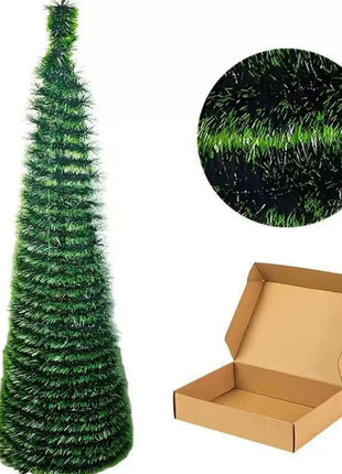 150 Cm Retractable Christmas Tree Foldable Plastic Telescopic Eco Friendly Pet Home Party Decoration Living Room Bedroom Room