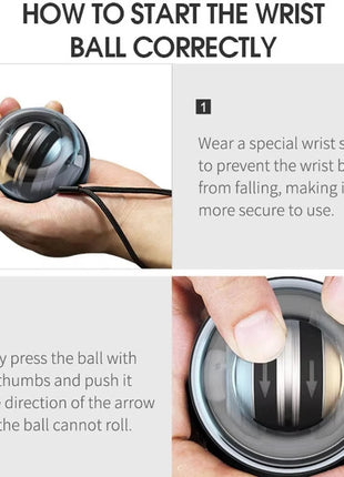 Wrist Power Ball Auto-Start Grip Ball Strengthener Gyroscopic Arm Gyro Hand ball Home Fitness Forearm Exerciser