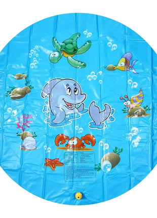 100/170cm Kids Outdoor Funny Toys Children Inflatable Round Water Splash Play Pools Playing Sprinkler Mat Yard Water Spray Pad