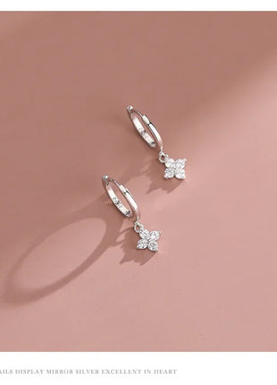 925 Sterling Silver leaf  Earrings For Women Trendy Earring Jewelry Prevent Allergy Party Accessories Gift