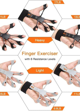 Hand Grip Strengthener Physical Tools Guitar Finger Trainer Training and Exercise Gym 6th Level Resistance Gripster Expander