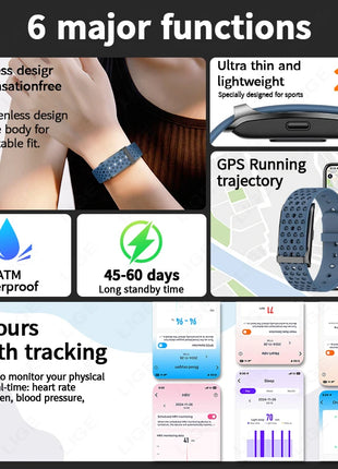 New Sport Fitness Tracker Smart Bracelet Heart Rate Blood Pressure Monitor Pedometer Call Reminder Smartwatch Band for Men Women