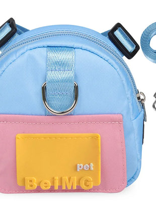Pet Self Backpack Pet Self-backpack Cartoon Dog Chest Small Schoolbag Cat Dog Outdoor Travel Dog Backpack Pet Supplies Wholesale