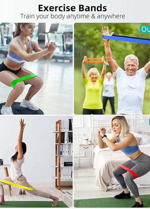 Different Resistance Bands Yoga Band Fitness Exercise Training Hip Tension Band Leg Squat Dance Elastic Loop Stretch Band