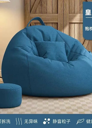 Lazy Sofa Bean Bag Living Room Tatami Lounge Chair Modern Simple Cotton Linen Sofa Bedroom Chair Giant Bean Bag