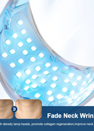 Wireless 7 Colors LED Face Beauty Machine Photon Facial Neck Skin Tighten Rejuvenation Facial Neck Mask