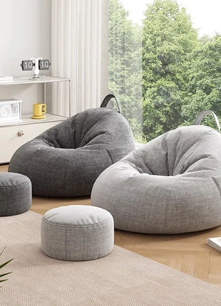 Lazy Sofa Bean Bag Living Room Tatami Lounge Chair Modern Simple Cotton Linen Sofa Bedroom Chair Giant Bean Bag