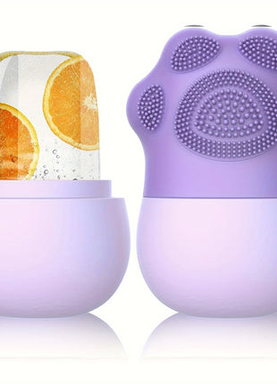 Ice Roller for Face Beauty Ice Roller With Cosmetic Brush Scrubber Mat Pad Cleaning Tool Skin Care Tools Perfect Gift for Women