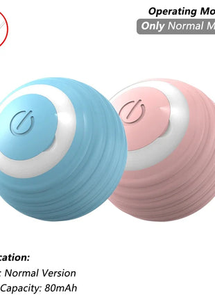 Cat Interactive Ball Toy, Automatic Rolling Ball with Tail, Rechargeable Smart Pet Interactive Toy, Intelligent Mouse for Cat