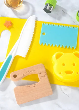 11/13/17PCS Kids Cooking sets Real Cooking Montessori Kitchen Tools for Toddlers Kids Safe Knives for 2/3/4/5/6/7/8 Year Old