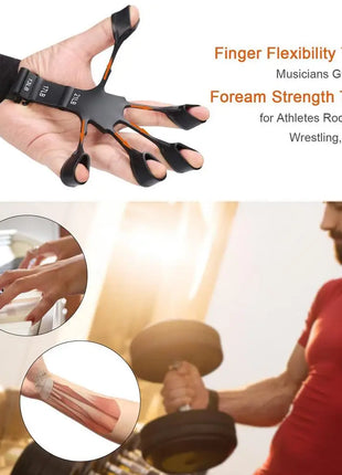 Hand Grip Strengthener Physical Tools Guitar Finger Trainer Training and Exercise Gym 6th Level Resistance Gripster Expander