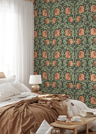 Eco Friendly Floral Wallpaper Removable Self Adhesive Minimalistic Wallpaper Peel & Stick For Bedroom Living Room Decor PVC FREE