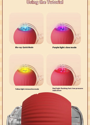 Cat Interactive Ball Toys Automatic Rolling Ball Faux Tail Rechargeable Smart Pet Electric Toy Dog Cat Training Imitate Mouse