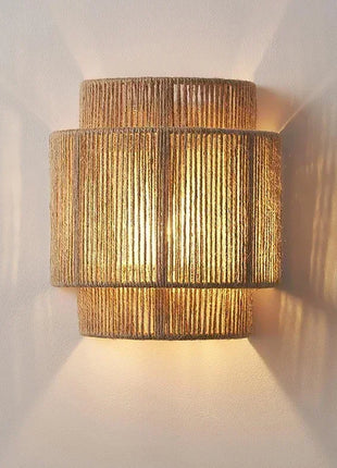 Popular Modern Wall Lamps Hemp Rope Wall Light or Bedroom Bedside Lights for Living Room Aisle Decoration Wall Lamp Handcraft