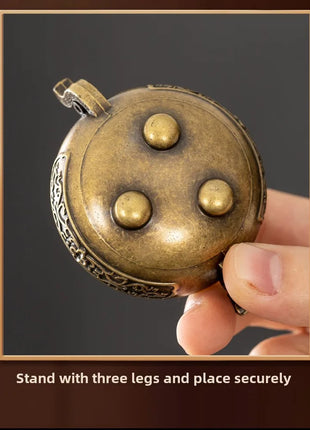 Mini incense burner Incense Burner with Hollowed Out Patterns Three Legged Stove Indoor Stove Plate Desktop Home Decoration