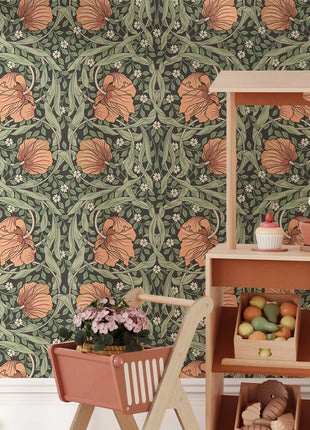 Eco Friendly Floral Wallpaper Removable Self Adhesive Minimalistic Wallpaper Peel & Stick For Bedroom Living Room Decor PVC FREE