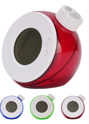 Water Powered LED Digital Alarm Clock Quiet Water Energy Clock Eco Conscious Clock For Nightstand Bedroom Office Living Room