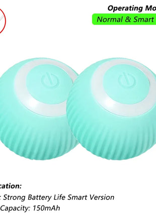 Cat Interactive Ball Toy, Automatic Rolling Ball with Tail, Rechargeable Smart Pet Interactive Toy, Intelligent Mouse for Cat