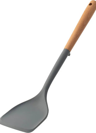 NEW Silicone Spatula Non Stick Pan Wooden Handle Silicone Vegetable Heat-resistant Silicone Cooking Spatula Spoon Kitchen tool
