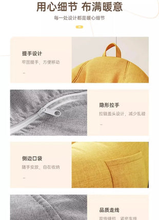 Lazy Sofa Bean Bag Living Room Tatami Lounge Chair Modern Simple Cotton Linen Sofa Bedroom Chair Giant Bean Bag