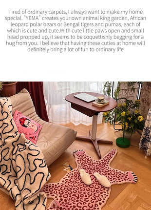 ECO Friendly Material Art Animal Carpet Luxury Living Room Decorative Carpets Comfortable Soft Bedroom Rug Balcony Rugs Tapis IG