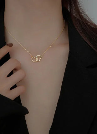 2pcs Couple Lock Key Heart Puzzle I Love You Pendant Couple Necklace Pendants Necklaces for Lovers Valentine's Day Jewelry Gifts