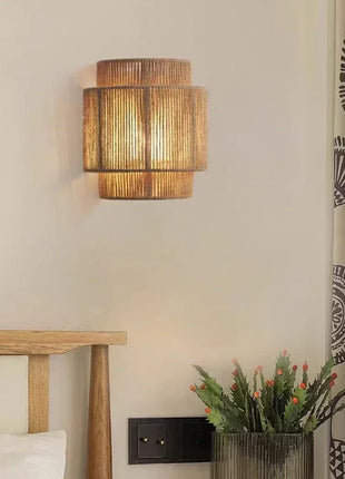 Popular Modern Wall Lamps Hemp Rope Wall Light or Bedroom Bedside Lights for Living Room Aisle Decoration Wall Lamp Handcraft
