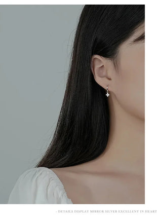 925 Sterling Silver leaf  Earrings For Women Trendy Earring Jewelry Prevent Allergy Party Accessories Gift