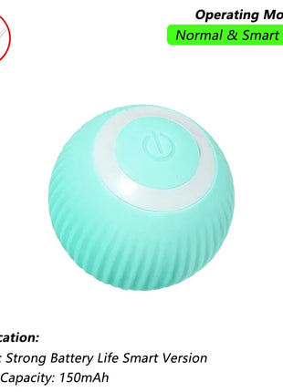 Cat Interactive Ball Toy, Automatic Rolling Ball with Tail, Rechargeable Smart Pet Interactive Toy, Intelligent Mouse for Cat