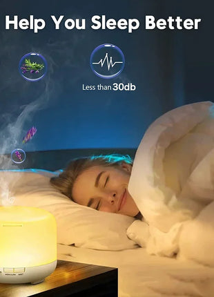 500ML Air Humidifier Essential Oil Diffuser Aroma Diffuser With Colorful Night Lights USB Humidifier Mini-Size Humidifier