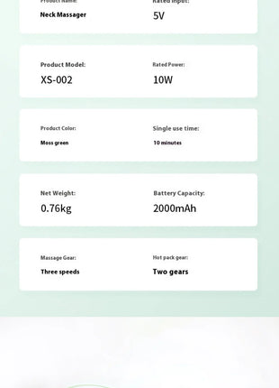 Bionic Neck Shoulder Massager Heated Back Massagers Electric Kneading Muscles Massage Pillow Neck Waist Leg Body ﻿3-Level Modes