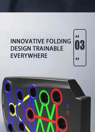 Portable Multifunctional Push-up Board Set With Handles Foldable Fitness Equipment For Chest Abdomen Arms And Back Training