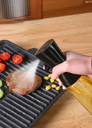 Household Use Oil Bottle Kitchen Home Outdoor Portable Spice Shaker Foggy Air Fryer Oil Kettle Things Spray Tools Gadgets Dining