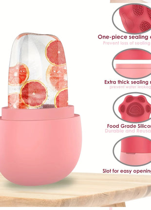 Ice Roller for Face Beauty Ice Roller With Cosmetic Brush Scrubber Mat Pad Cleaning Tool Skin Care Tools Perfect Gift for Women