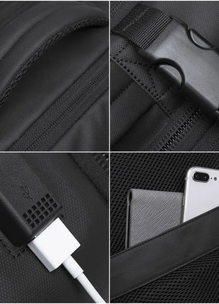 BANGE Travel Backpack Men Business Backpack School Expandable USB Bag Large Capacity 17.3 Laptop Waterproof Fashion Backpack